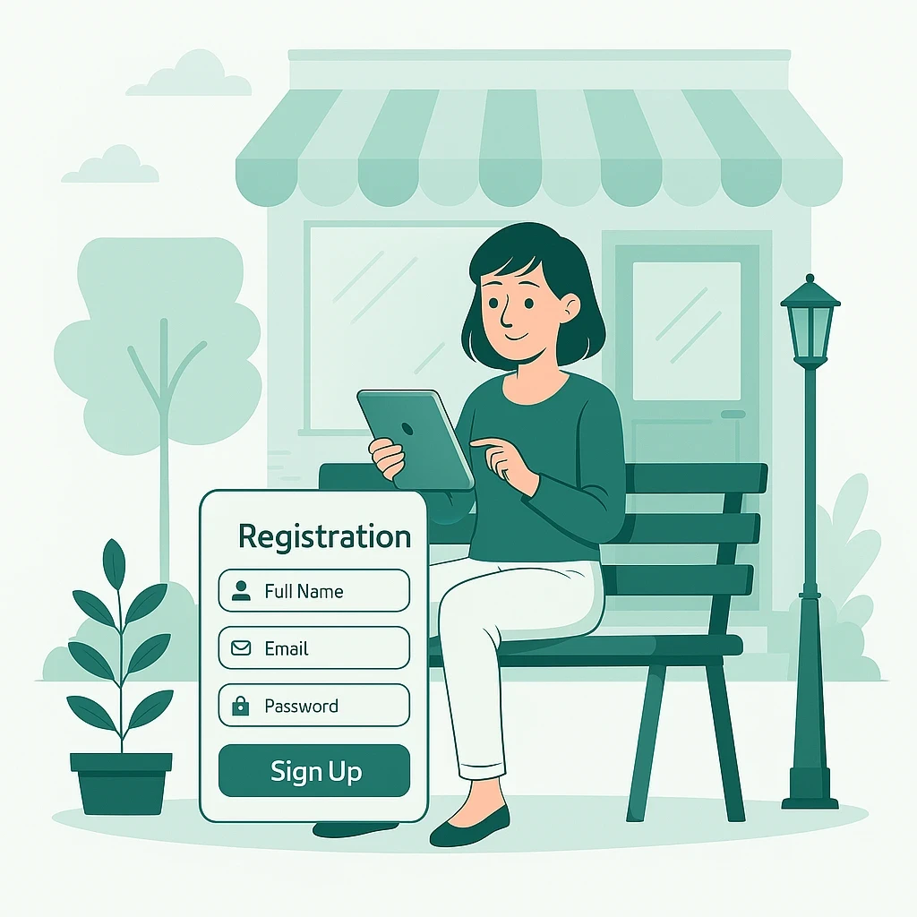 Customer Register Page Image